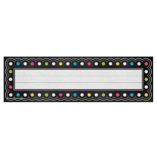 Teacher Created Resources® 3.5" x 11.5" Chalkboard Brights Flat Name Plates, 216ct.